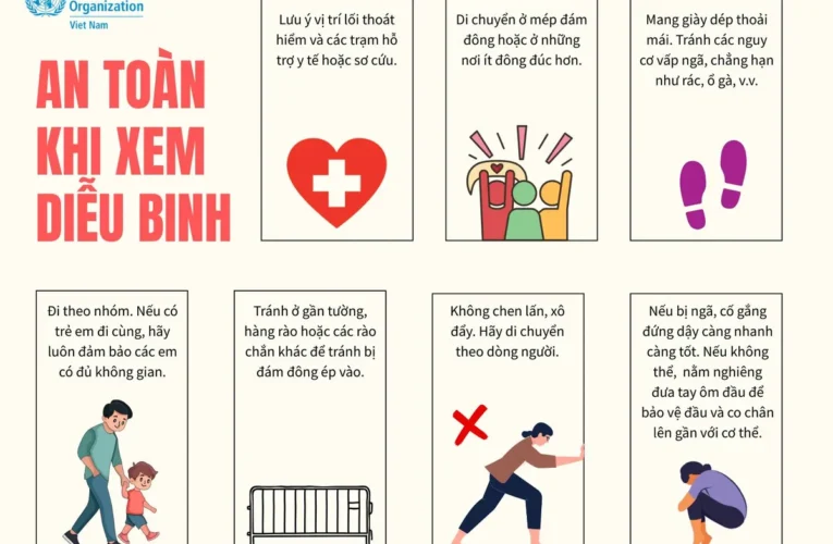 Xem diễu binh, lưu ý giữ an toàn cho bản thân và mọi người